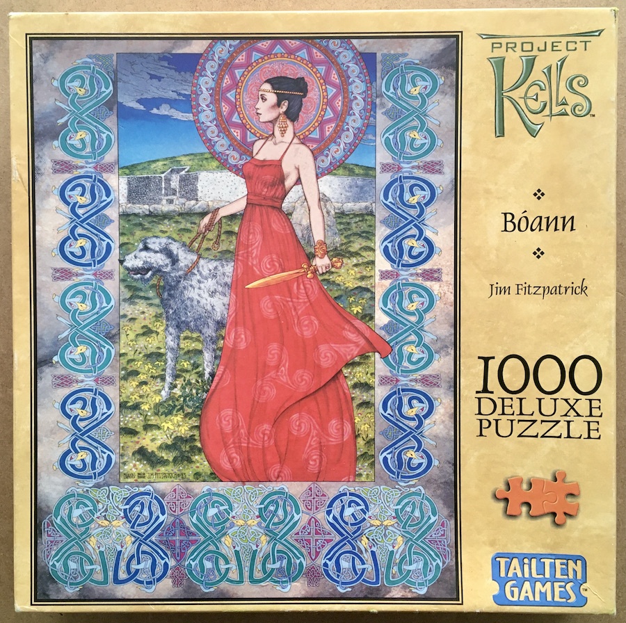 1000, Tailten Games, Bóann, by Jim Fitzpatrick, Complete, 2020-11-06 Image of the puzzle 1000, Tailten Games, Bóann, by Jim Fitzpatrick, Complete, Picture of the box