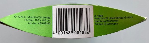 Image of the puzzle 48, Heye, Laughing Crocodile, Mordillo, Sealed Bag, Detail of the box