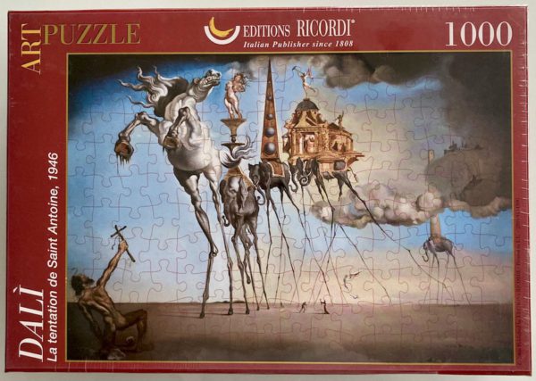 Image of the puzzle 1000, Ricordi, The Temptation of Saint Anthony, Salvador Dalí, Factory Sealed, Picture of the box