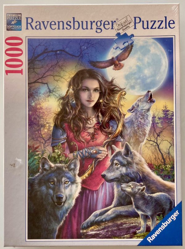 Image of the puzzle 1000, Ravensburger, Protector of Wolves, Silvia Christoph, Factory Sealed