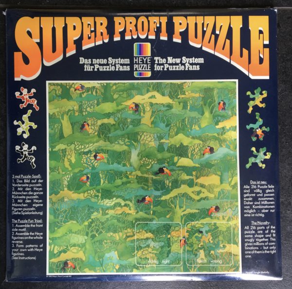 Image of the puzzle 216, Heye, Jungle Melody, by Napo. Picture of the box.