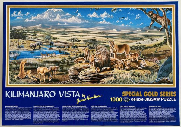 Image of the puzzle 1000, JH, Kilimanjaro Vista, David Penfound, Sealed Bag, Picture of the box