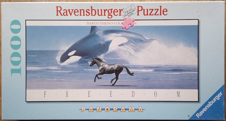 1000, Ravensburger, Freedom, by Haruo Takino, Complete, 2021-11-01 Image of the puzzle 1000, Ravensburger, Freedom, by Haruo Takino, Complete, Picture of the box