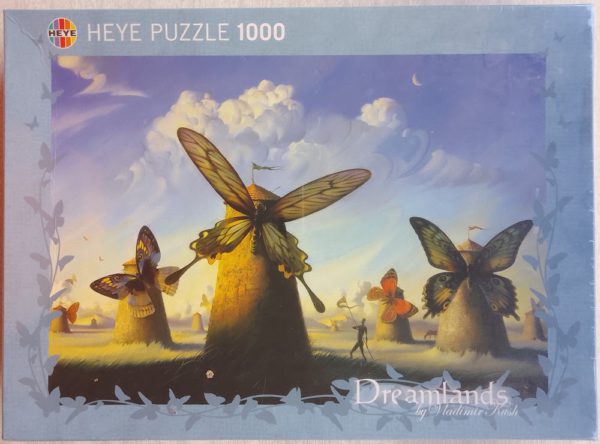 Image of the puzzle 1000, Heye, Windmill, Vladimir Kush, Factory Sealed, Picture of the box