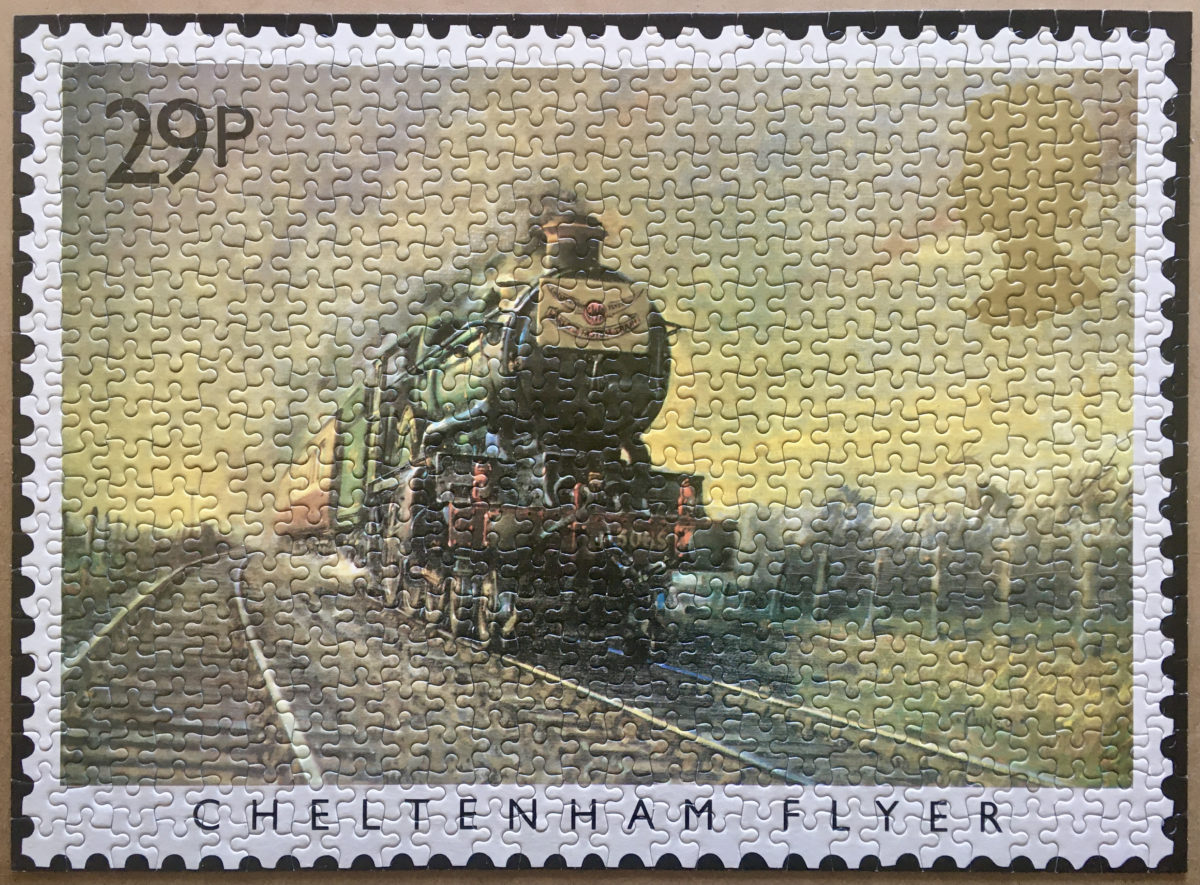 Image of the puzzle 500, Waddingtons, Cheltenham Flyer, Terence Cuneo, Complete, Picture of the puzzle