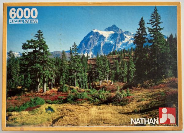 Image of the puzzle 6000, Nathan, In the Mountains, W. Mc Kinney, Sealed Bag, Picture of the box
