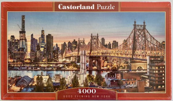 Image of the puzzle 4000, Castorland, Good Evening, New York, Nate Walsh, Factory Sealed