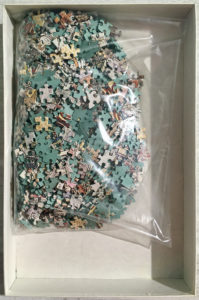 Image of the puzzle 1000, International Team, Design Puzzle, Gianni Pegoraro, by Gianni Pegoraro, Complete, Picture of the bag
