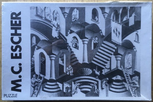 Image of the puzzle 1000, Selegiochi, Concave and Convex, by Maurits Cornelis Escher, Factory Sealed, Picture of the box