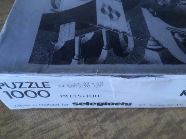 Image of the puzzle 1000, Selegiochi, Concave and Convex, by Maurits Cornelis Escher, Factory Sealed, Detail of the box