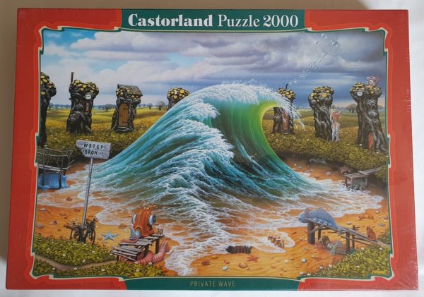 Image of the puzzle 2000, Castorland, Private Wave, Jacek Yerka. Picture of the box