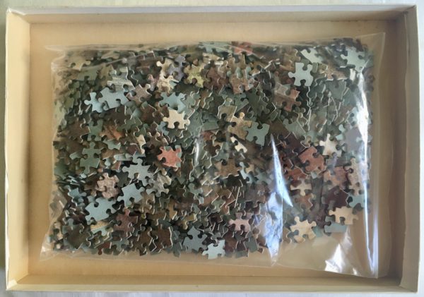 Image of the puzzle 1000, JB, They were so Tired, Cornelis Jetses, Complete, Picture of the bag