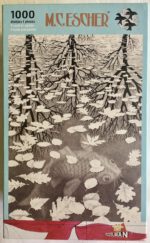 Image of the puzzle 1000, Puzzelman, Three Worlds, Maurits Cornelis Escher, Complete, Picture of the box
