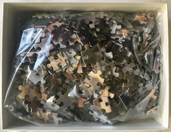 Image of the puzzle 500, Yanoman, The Annunciation, Leonardo da Vinci, Complete, Picture of the bag
