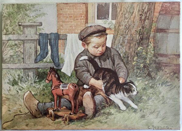 Image of the puzzle 500, JB, Is the Cat Naughty?, Cornelis Jetses, Complete, Picture of the box