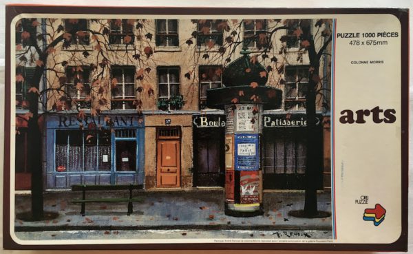 Image of the puzzle 1000, Orli, Colonne Morris, André Renoux, Complete, Picture of the box