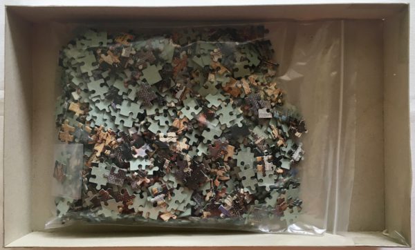 Image of the puzzle 1000, Orli, Colonne Morris, André Renoux, Complete, Picture of the bag
