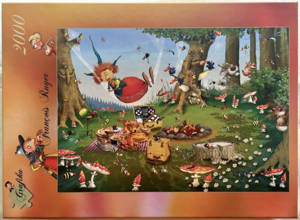 Image of the puzzle 2000, Grafika, Witch Picnic, François Ruyer, Complete, Picture of the box