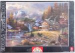 Image of the puzzle 4000, Educa, Mountain Hideaway, by James Lee, Factory Sealed, Picture of the box