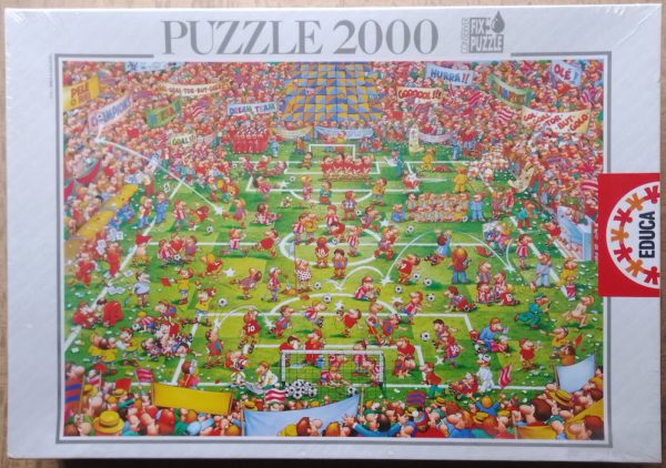Image of the puzzle 2000, Educa, Daft Football, Factory Sealed, Picture of the box