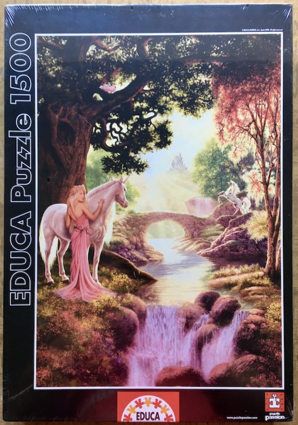 Image of the puzzle 1500, Educa, Unicorn Valley, Steve Read, Factory Sealed
