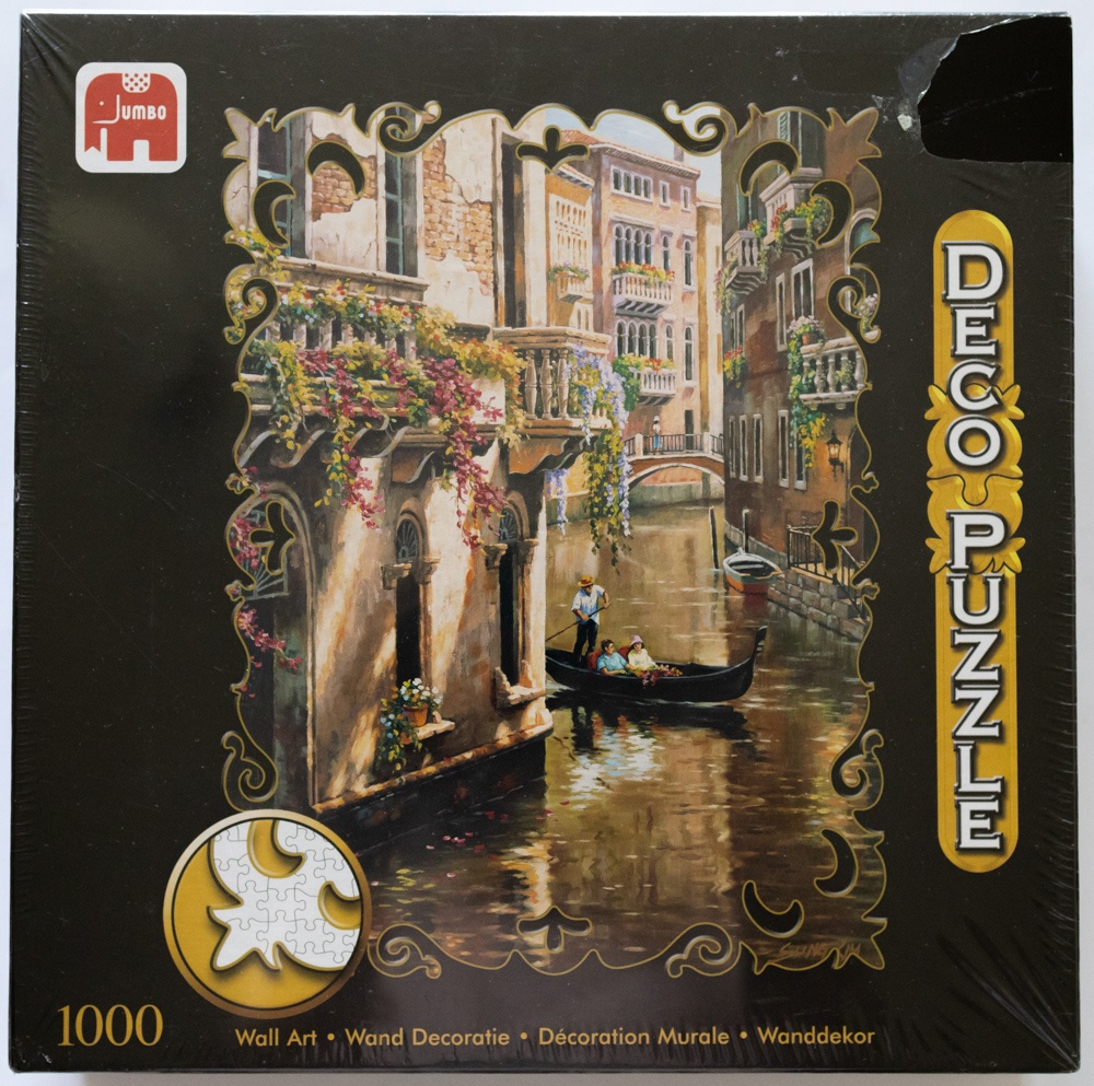 1000, Jumbo, Afternoon Chat, Sung Kim, Factory Sealed, Listed by Maya Image of the puzzle 1000, Jumbo, Afternoon Chat, Sung Kim, Factory Sealed, Picture of the box