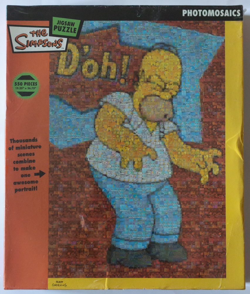 Barts The Simpsons Bart Photomosaics 550 Piece Jigsaw Puzzle 2004 Complete 5014362304787 