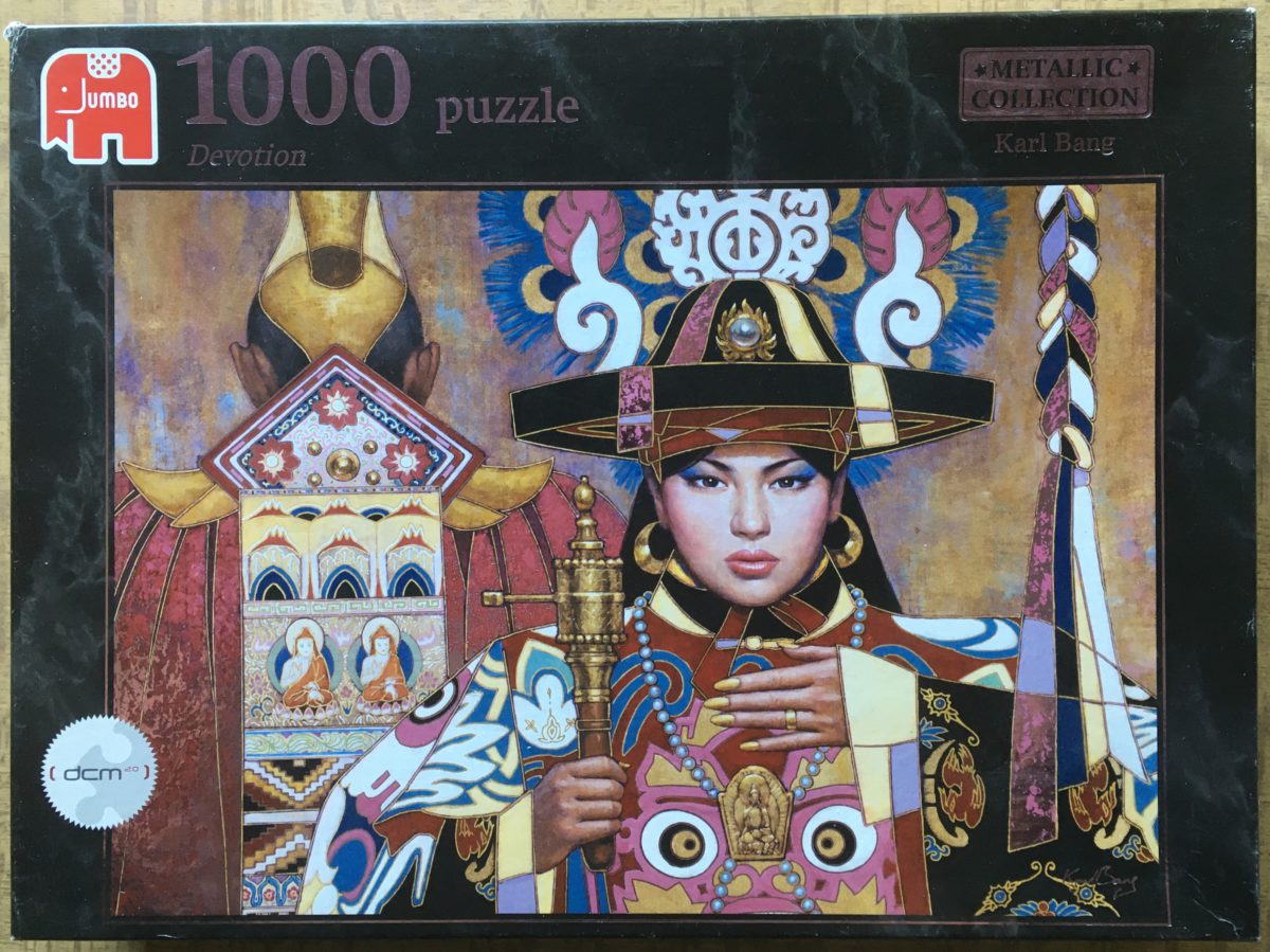 1000, Jumbo, Devotion, Karl Bang, Complete, 2025-04-10 Image of the puzzle 1000, Jumbo, Devotion, Karl Bang, Complete, Picture of the box