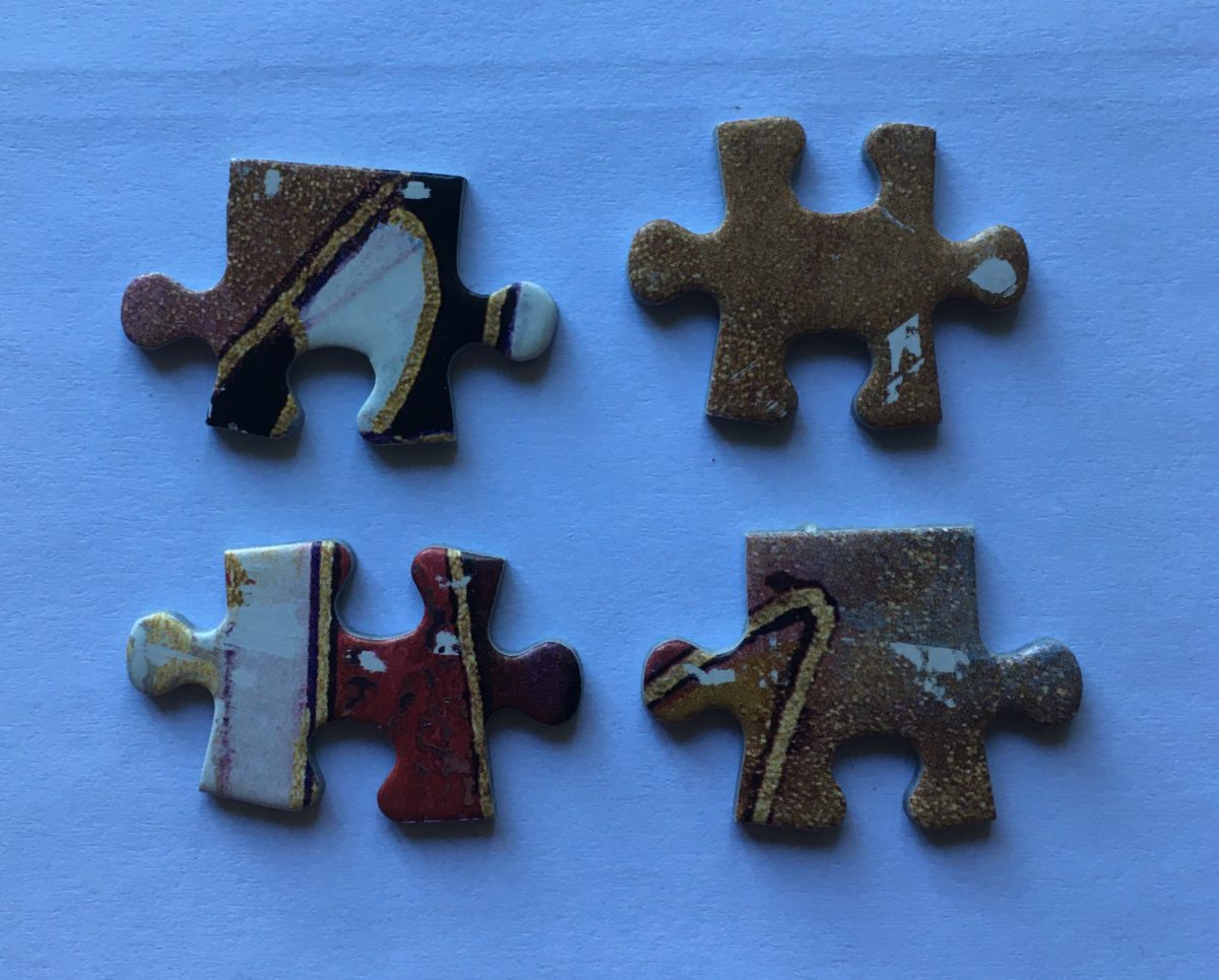 Image of the puzzle 1000, Jumbo, Devotion, Karl Bang, Complete, Picture of the pieces