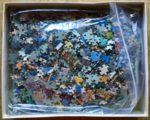 Image of the puzzle 1500, Carrefour, Naïve Painting, by Calixto Sales, Complete, Picture of the bag
