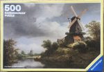 Image of the puzzle 500, Ravensburger, Windmill, by Jacob van Ruisdael, Complete, Picture of the box