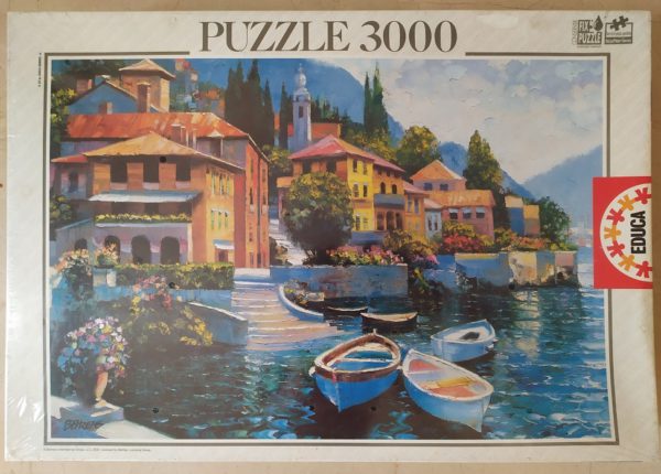 Image of the puzzle 3000, Educa, Lake Como Landing, by Howard Behrens, Factory Sealed