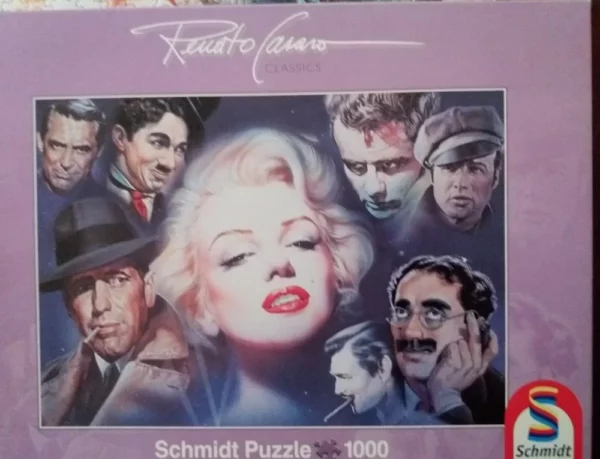 Image of the puzzle 1000, Schmidt, Marilyn Monroe and Friends, by Renato Casaro, Picture of the box
