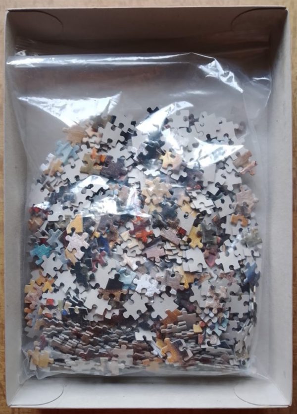 Image of the puzzle 1000, Castorland, A Bazaar, by Charles Wilda, Complete, Picture of the bag