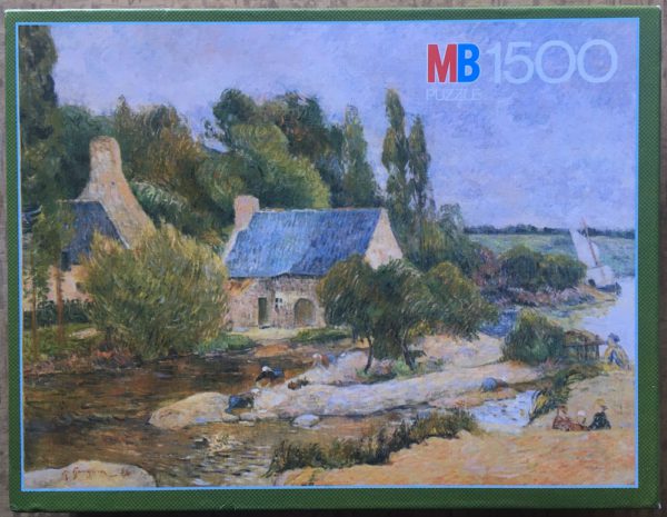 Image of the puzzle 1500, MB, The Washerwomen, by Paul Gauguin, Sealed Bag, Picture of the box