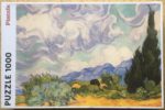 Image of the puzzle 1000, Piatnik, Wheat Field with Cypresses, Vincent Van Gogh, Factory Sealed, Picture of the box