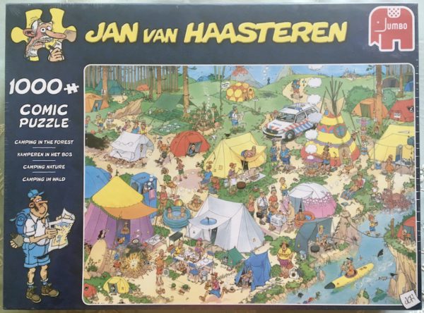 Image of the puzzle 1000, Jumbo, Camping in the Forest, Jan van Haasteren, Factory Sealed