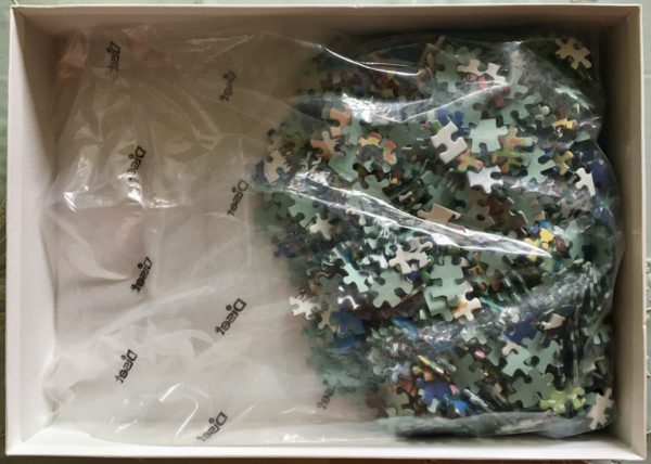 Image of the puzzle 1000, Diset, The Snowfall, Juan Sánchez, Sealed Bag, Picture of the bag