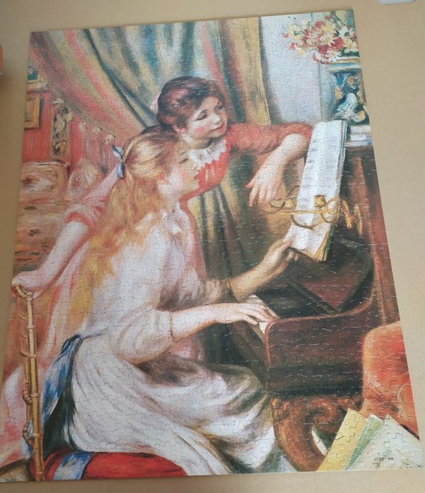 Image of the puzzle 1000, MB, Young Girls at the Piano, by Renoir, Complete, Picture of the puzzle