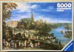 Image of the puzzle 5000, Ravensburger, A Village on the River, Jan Brueghel, Complete, Picture of the box