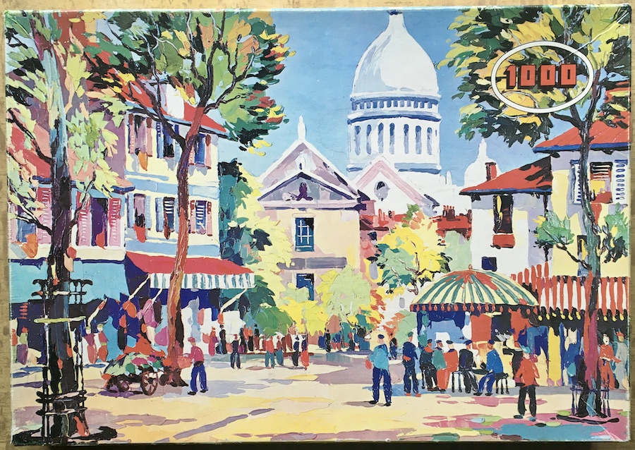 1000, Wild Horse, Town View, Kenneth Steel, Complete, 2021-10-01 Image of the puzzle 1000, Wild Horse, Town View, Kenneth Steel, Complete, Picture of the box