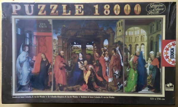 Image of the puzzle 18000, Educa, St. Columba Altarpiece, by Rogier van der Weyden, Factory Sealed, Picture of the box