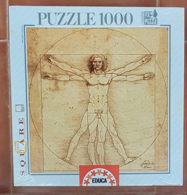 Image of the puzzle 1000, Educa, Studio del Corpo Umano, Leonardo Da Vinci, Factory Sealed