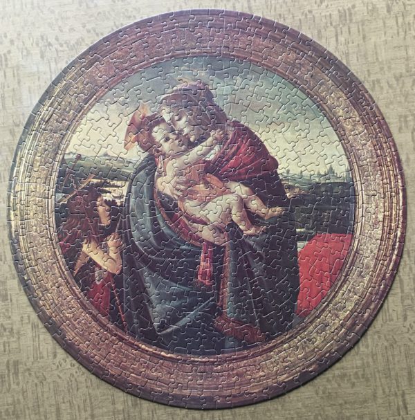 Image of the puzzle 500, Eaton, Virgin and Child with Saint John the Baptist, by Sandro Botticelli, Complete, Picture of the puzzle assembled