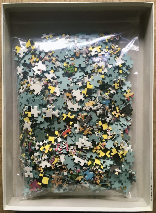 Image of the puzzle 1000, Ravensburger, Wonderful New York, Charles Fazzino, Complete, Picture of the bag
