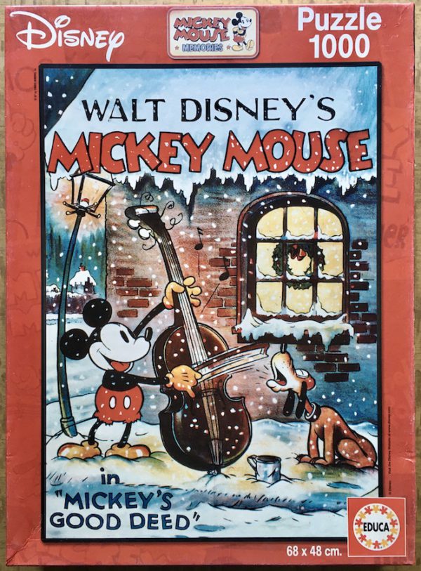 Image of the puzzle 1000, Educa, Mickeys Good Deed, Walt Disney, Complete, Picture of the box