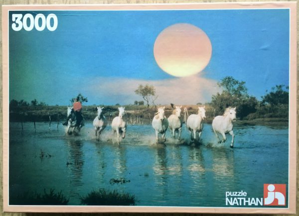 Image of the puzzle 3000, Nathan, A Gallop at Sunset, Gontscharoff, Sealed Bag, Picture of the box