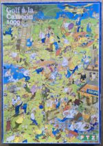 Image of the puzzle 1000, PTZ AG, Golf à la Cartoon, Jan van Haasteren, Complete, Picture of the box