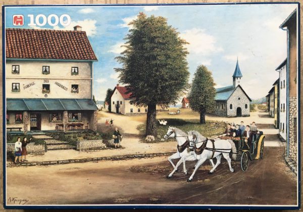 Image of the puzzle 1000, Jumbo, The Tavern of the Hussars, by Armand Kniazian, Complete, Picture of the box