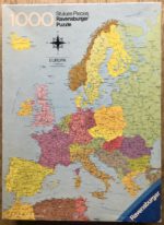 Image of the puzzle 1000, Ravensburger, Map of Europe, Complete, Picture of the box